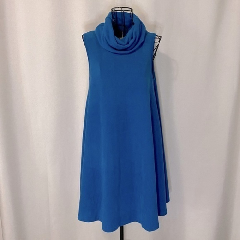 ARYEH “Bahama Blue” Sleeveless Sweater Swing Dress